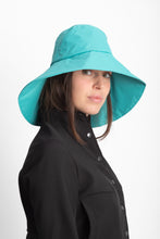 Load image into Gallery viewer, Wide Brim Bucket Hat - Bright Turquoise