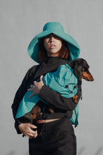 Load image into Gallery viewer, Dog Extended Raincoat - Bright Turquoise