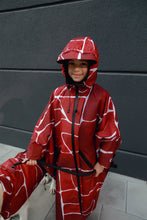Load image into Gallery viewer, Kids Poncho - Turtle Red