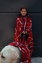 Load image into Gallery viewer, Kids Poncho - Turtle Red