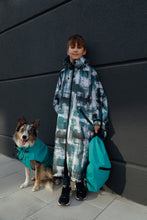 Load image into Gallery viewer, Kids Poncho - Stains Turquoise