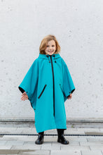 Load image into Gallery viewer, Kids Poncho - Turquoise