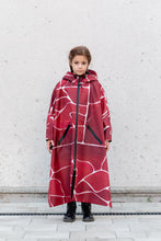 Load image into Gallery viewer, Kids Poncho - Turtle Red