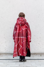 Load image into Gallery viewer, Kids Poncho - Turtle Red