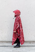 Load image into Gallery viewer, Kids Poncho - Turtle Red