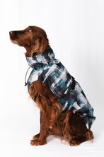 Load image into Gallery viewer, Dog Raincoat - Stains Turquoise

