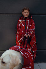 Load image into Gallery viewer, Kids Poncho - Turtle Red
