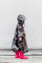 Load image into Gallery viewer, Kids Poncho - Turtle Grey
