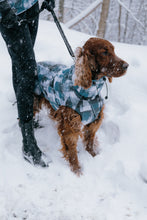 Load image into Gallery viewer, Dog Winter Coat - Stains Turquoise
