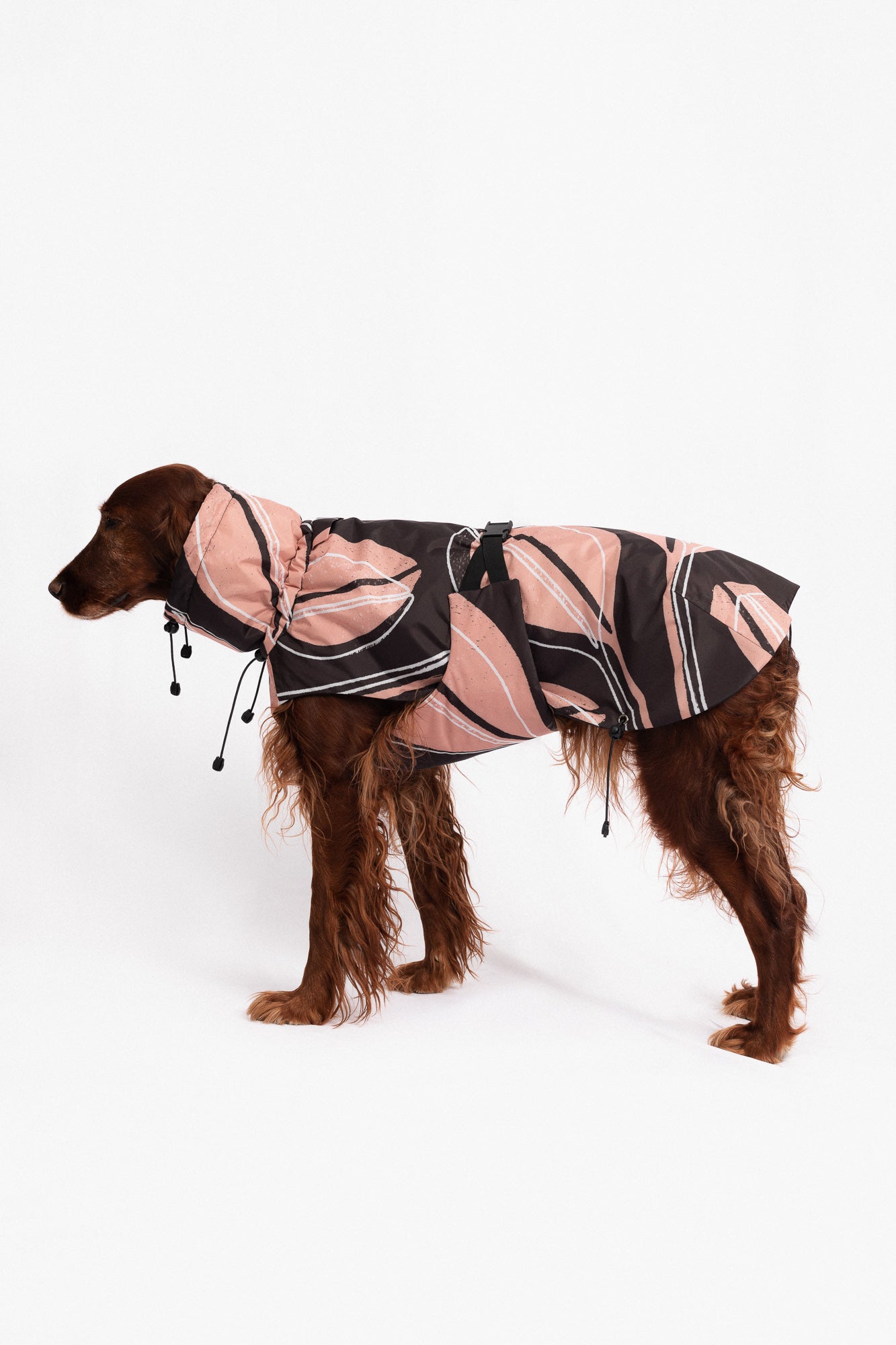 Dog Raincoat - Leaf Peach